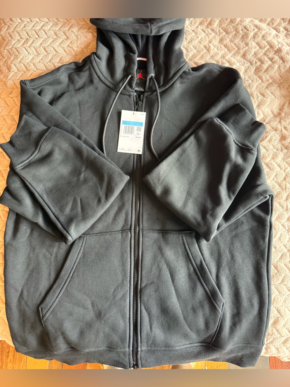 Jordan Black Zip-Up Hoodie Sweatshirt